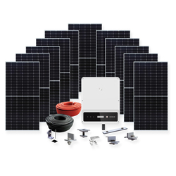 Sistem fotovoltaic trifazat 10 kW, panouri monocristaline 450 W Vendato Solar, invertor Goodwe