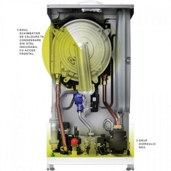 Centrala termica in condensare, Beretta Ciao F 25 C, pentru Incalzire si apa calda, kit evacuare inclus