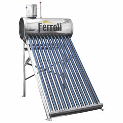 Panou solar nepresurizat cu boiler de 180L Ecosole cu 18 tuburi vidate, Ferroli