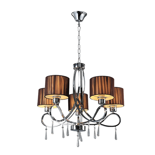 CANDELABRU LILLY  5XE27 CROM D650X590mm