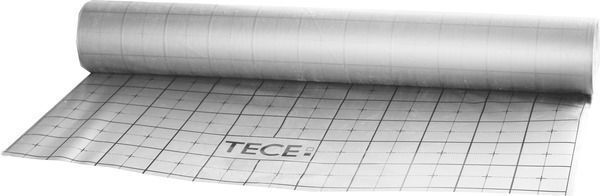 Folie de izolație din plastic, TECEfloor, rolă 1,12 mm x 100 m (lățime x lungime), gri, premarcată
