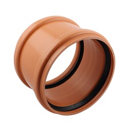 Mufa PVC cu inel, D 125 mm