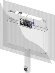 Modul de WC TECEbox cu rezervor Octa, 8 cm, pentru WC suspendat, înălțime de instalare 1110 mm