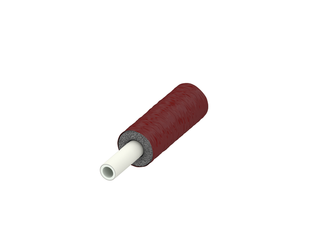 Teava TECEflex multistrat PE-Xc/Al/PE-RT izolata, gr. 9mm, rosu, Dim. 16, Ø17 x 2,75mm, colac 75ml