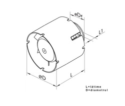 Ventilator axial pentru tuburi Vents, diametru 125 mm