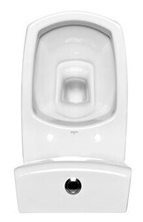 Set vas wc compact Carina, rezervor si capac inclus, evacuare verticala, alb